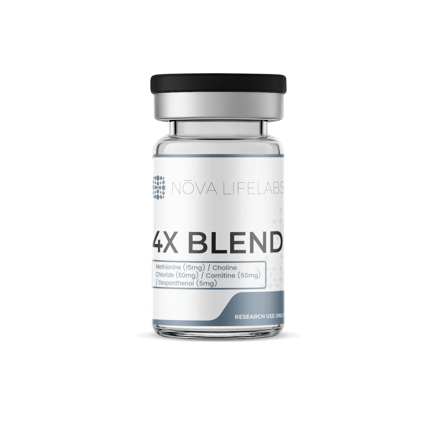 4X Blend Methionine (15mg) / Choline Chloride (50mg) / Carnitine (50mg) / Dexpanthenol (5mg)